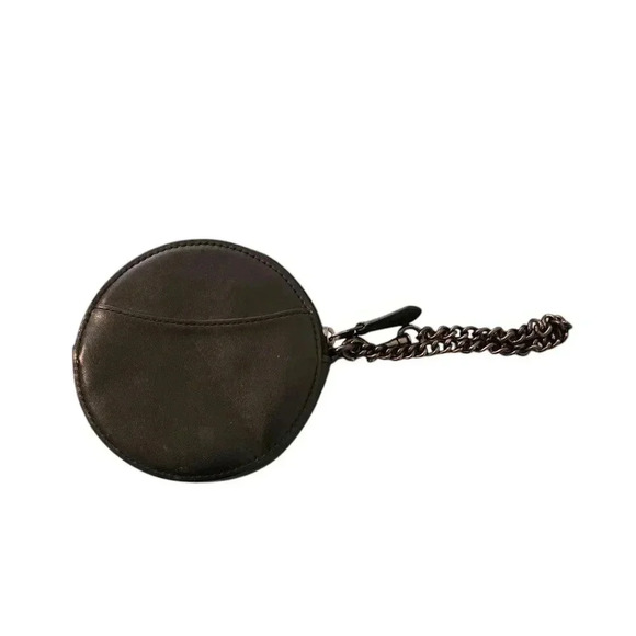 Coach X Disney Round Coin Case Wristlet With Mickey Mouse in V5/Blue Leather - Picture 4 of 9